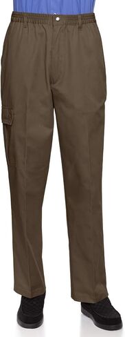 AKA Wrinkle Free Men's Full Elastic Waist Twill Casual Pant in Kuwait