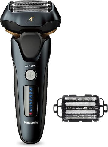Panasonic Arc5 Electric Razor for Men ES-LV67-K + Replacement Outer Foil WES9173P, Wet Dry 5-Blade Shaver with Intelligent Shave Sensor and 16D Flexible Pivoting Head, ES-AM67-K, Black in Saudi Arabia