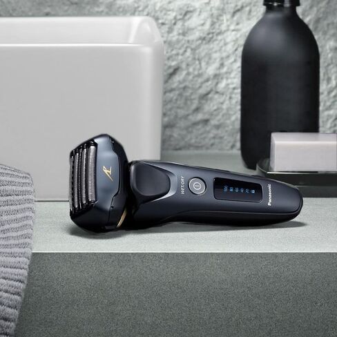 Panasonic Arc5 Electric Razor for Men ES-LV67-K + Replacement Outer Foil WES9173P, Wet Dry 5-Blade Shaver with Intelligent Shave Sensor and 16D Flexible Pivoting Head, ES-AM67-K, Black in Saudi Arabia