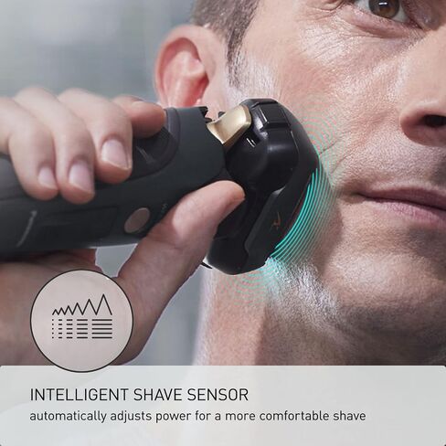 Panasonic Arc5 Electric Razor for Men ES-LV67-K + Replacement Outer Foil WES9173P, Wet Dry 5-Blade Shaver with Intelligent Shave Sensor and 16D Flexible Pivoting Head, ES-AM67-K, Black in Saudi Arabia