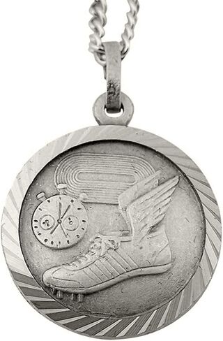 Nickel Silver Saint Christopher Athlete Sports Medal Pendant, 3/4 Inch in Saudi Arabia