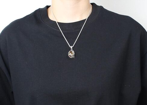 COSUMOSU Men's Sterling Silver Brown Orange Amber Dragon Japanese pattern pendant in Saudi Arabia