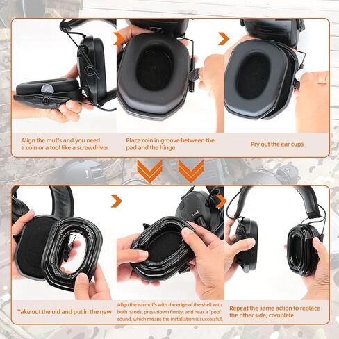 Gel Ear Cushion Softer Silicone Earpads with Sponge Plate Replacement Compatible for Walkers Razor Electronic Muffs in Kuwait