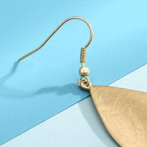 BIRSTONE Handmade Teardrop Earrings with Brushed Finished Dangle Earrings in Saudi Arabia