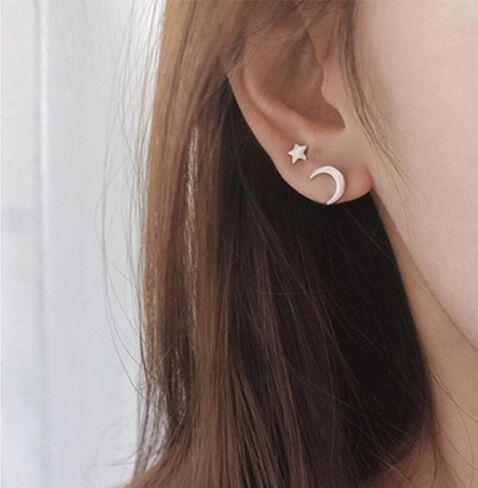 Jstyle 9Pairs 316L Surgical Steel Ear Cartilage Stud Earrings for Men Women CZ Barbell Helix Tragus Stud Piercings Jewelry in Kuwait