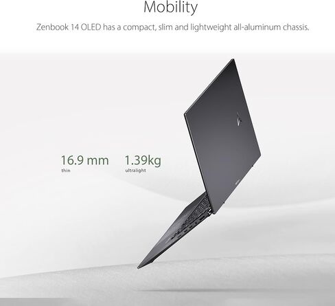 اسس لابتوب زين بوك 14 OLED 14 انش 2.8K OLED، وحدة معالجة مركزية AMD رايزن 7 5825U، بطاقة عرض مرئي راديون، ذاكرة RAM 8GB، 512GB PCIe SSD، ويندوز 11 هوم، اسود جايد UM3402YA-DS71 in Saudi Arabia