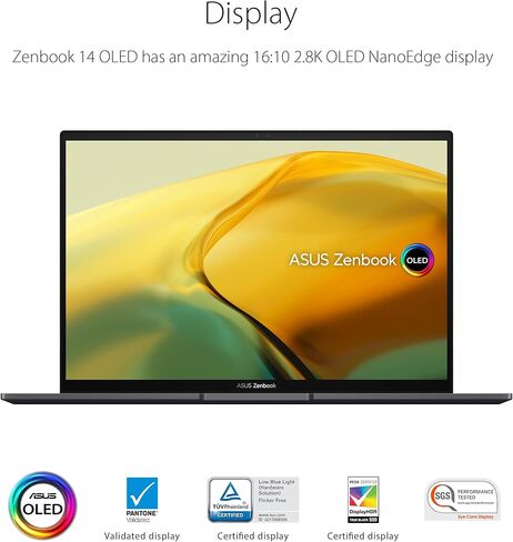 اسس لابتوب زين بوك 14 OLED 14 انش 2.8K OLED، وحدة معالجة مركزية AMD رايزن 7 5825U، بطاقة عرض مرئي راديون، ذاكرة RAM 8GB، 512GB PCIe SSD، ويندوز 11 هوم، اسود جايد UM3402YA-DS71 in Saudi Arabia