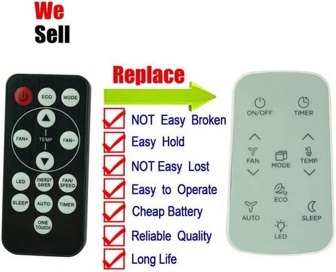 Remote Control for Midea RG15B1/E MAW05M1BWT MAW08R1BWT MAW10R1BWT MAW05R1BWT MAW06R1BWT MAW12R1BWT MAW15R1BWT MAW08V1DWT MAW10V1DWT MAW12V1DWT Room Air Conditioner in Saudi Arabia