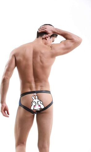 Swbreety Men's Hollow Out Jockstrap G-String Thong Bulge Pouch Mesh Underwear in Saudi Arabia