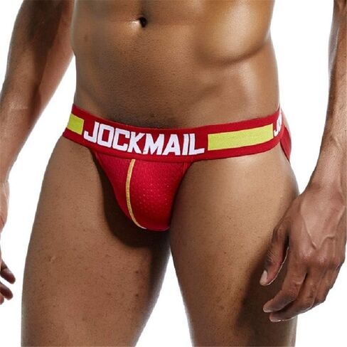 JOCKMAIL Men Jock Straps Nylon Mesh Breathable Men Underwear Briefs Thongs in Kuwait