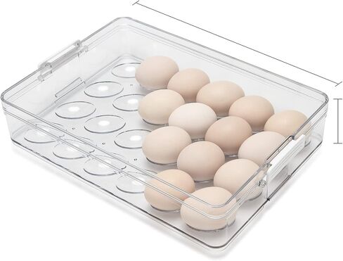 Bamlab 12 Eggs Holder for Refrigerator, Egg Container Organizer Storage for Fridge, Countertop, Clear in Saudi Arabia