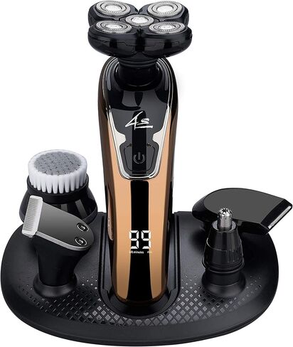 Electric Razors for Men Cordless Rechargeable, Head Shavers for Bald Men, 6 in 1 Grooming Kit, Shaving Machine with Charging Station, by Sceafunny in Kuwait