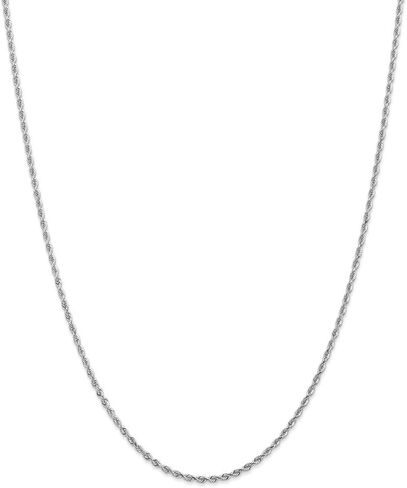 Solid 14k White Gold 2.00mm Diamond-Cut Quadruple Rope Chain Necklace - with Secure Lobster Lock Clasp in Kuwait
