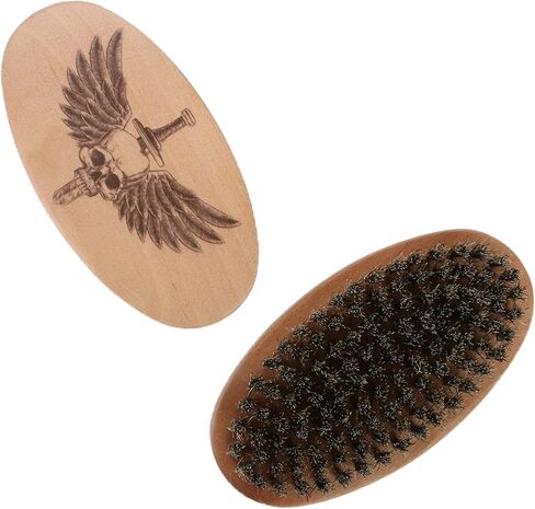 فرشاة اللحية الخشبية بشعيرات الخنزير للعناية باللحية والشارب للرجال، فرشاة شارب خشبية للحية السميكة والمجعد، هدايا الأب للأب، الأب، الزوج، الصديق، الجد، حجم الجيب كأداة للسفر، فكرة هدية عيد الأب in Kuwait