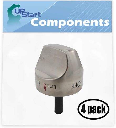 4 Pack Control Knob Assembly WB03K10265 Stainless Steel Replacement for General Electric CGS980SEM1SS Gas Range in Saudi Arabia