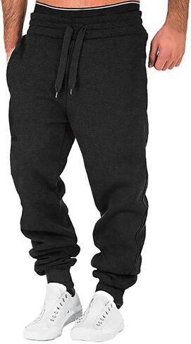 Maryia Active Sweatpants for Men Gym Training Athletic Performance Workout Casual Active Basic Jogger Fleece Pants in Kuwait