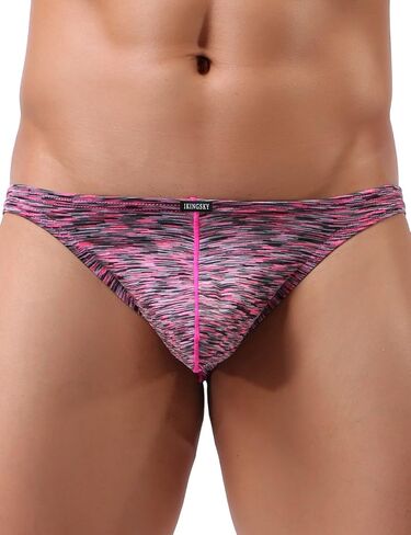 IKINGSKY Men's Colorful Big Pouch Bikini Underwear Sexy Low Rise Bluge Men Briefs in Kuwait