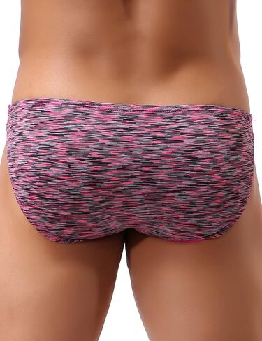 IKINGSKY Men's Colorful Big Pouch Bikini Underwear Sexy Low Rise Bluge Men Briefs in Kuwait