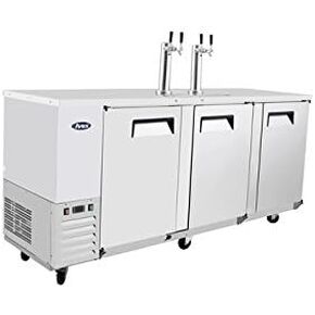 Commercial Beer Keg Cooler Kegerators,ATOSA MKC90 90" Large Commercial Stainless Steel Beer Keg Coolers Kegerator 3-Doors Beer Barrel Coolers on Wheels Restaurant Equipment 30Cu.Ft 89W28D42H 33℉-38℉ in Kuwait