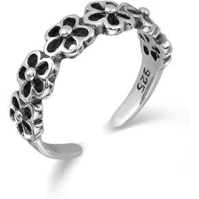 WithLoveSilver 925 Sterling Silver 6 Flowers Flora Toe Ring in Kuwait