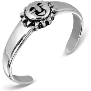 WithLoveSilver 925 Sterling Silver The Smiling Sun Universe Toe Ring in Saudi Arabia