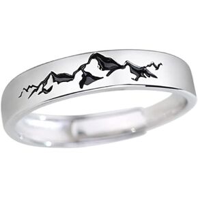 Helen de Lete Vow to The Mountain and The Sea S925 Sterling Silver Adjustable Couple's Ring in Kuwait