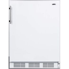 Summit Appliance FF61W Freestanding Residential Counter Height 24" Wide All-Refrigerator with Automatic Defrost Operation, Adjustable Glass Shelves, Adjustable Thermostat and White Exterior in Saudi Arabia