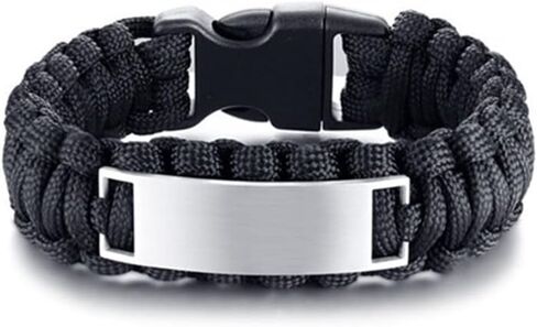 LiFashion LF Stainless Steel St Michael Cuff Bracelet God Prayers Saint Michael Bracelets Praying St.Michael The Archangel Paracord Rope Bracelets for Boyfriend,Dad,Husband,Son Gift in Kuwait