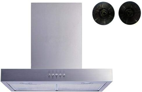 Winflo 30 In. Convertible Stainless Steel Wall Mount Range Hood with Mesh Filters and Push Button Control in Saudi Arabia