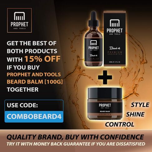 Large Beard Oil Conditioner [2oz] - Revolutionary Formula Moisturizes, Treats Split Ends, Reduces Skin Irritation & More | Noticeable Difference After 1st Use - Non-Greasy in Saudi Arabia