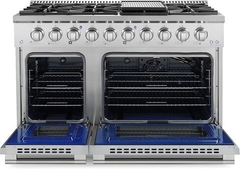 COSMO GRP366 36 in. Freestanding Gas Range with 6 Sealed Burner Rangetop, Single Convection Oven, Cast Iron Grate Cooktop Wok Attachment, Metal Stove Heat Control Knobs, Stainless Steel in Kuwait