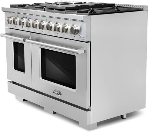 COSMO GRP366 36 in. Freestanding Gas Range with 6 Sealed Burner Rangetop, Single Convection Oven, Cast Iron Grate Cooktop Wok Attachment, Metal Stove Heat Control Knobs, Stainless Steel in Kuwait