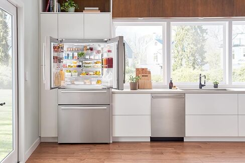 Bosch 800 Series B36CL80SNS 36 Inch Smart Freestanding Counter Depth 4 Door French Door Refrigerator with 20.5 cu. ft. Total Capacity in Stainless Steel (Bar Handle) in Saudi Arabia