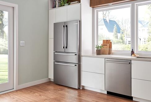 Bosch 800 Series B36CL80SNS 36 Inch Smart Freestanding Counter Depth 4 Door French Door Refrigerator with 20.5 cu. ft. Total Capacity in Stainless Steel (Bar Handle) in Saudi Arabia