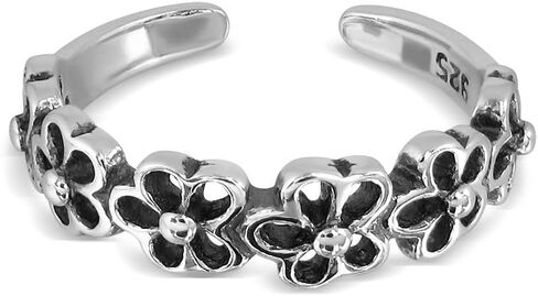 WithLoveSilver 925 Sterling Silver 6 Flowers Flora Toe Ring in Saudi Arabia