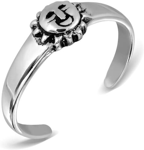 WithLoveSilver 925 Sterling Silver The Smiling Sun Universe Toe Ring in Saudi Arabia
