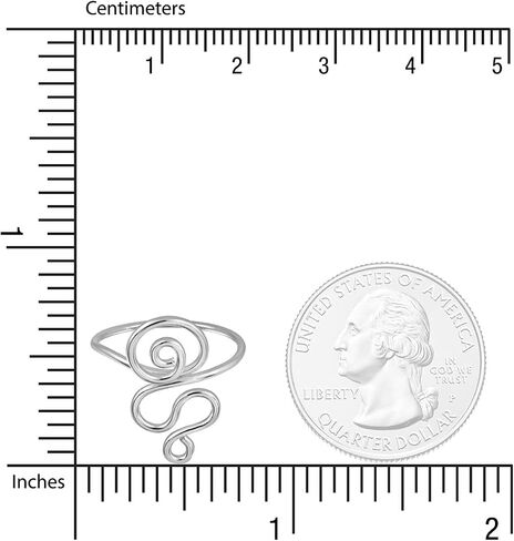 WithLoveSilver Sterling Silver Spiral Swirls Wire Adjustable Toe Ring in Saudi Arabia