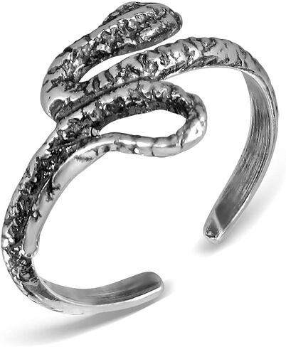 WithLoveSilver Sterling Silver Ouroboros Infinity Snake Serpent Adjustable Toe Ring in Saudi Arabia