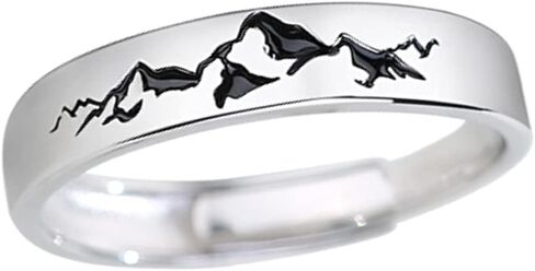 Helen de Lete Vow to The Mountain and The Sea S925 Sterling Silver Adjustable Couple's Ring in Saudi Arabia