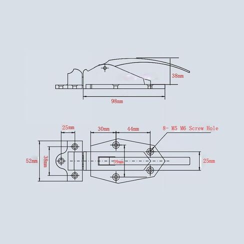 uxcell a15070100ux0269 Zinc Alloy Spring Loaded Walk In Freezer Cooler Door Latch Handle in Saudi Arabia