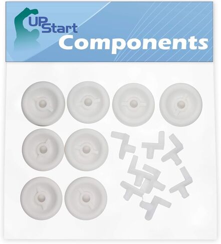 8-Pack WD35X21038 Lower Rack Wheel Kit Replacement for General Electric GSD6660G00SS Dishwasher - Compatible with WD35X21038 Lower Rack Roller Wheel - UpStart Components Brand in Saudi Arabia