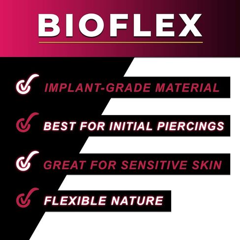 Bodyjewellery 5 قطع 20 جم 0. 8 مم مسمار الأنف مستقيمة شريط Nostril حلقة شفافة Bioflex مرنة 2. 5 مم كريستال - CL AB AM BZ in Saudi Arabia