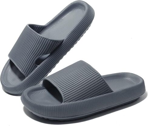 NewDenBer Cloud Slides Slippers for Women and Men Soft Cushioned Thick Sole Shower Bathroom Indoor Outdoor House Slide Sandals in Kuwait
