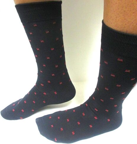 6 Pairs Polyester Mens Style Dress Shoe Socks Size 10-13 Multi Color Designer in Kuwait