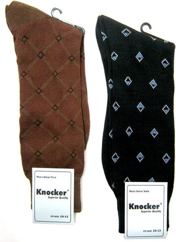 6 Pairs Polyester Mens Style Dress Shoe Socks Size 10-13 Multi Color Designer in Kuwait