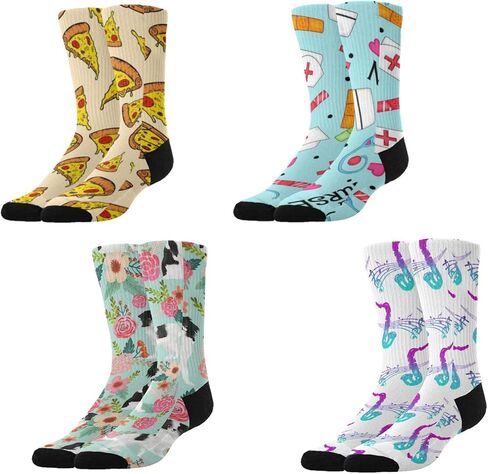 Mens Colorful Dress Socks, Floral Bernese Mountain Dog Gray, Women Funny Novelty Patterned Crazy Design Socks 1 Pair in Saudi Arabia
