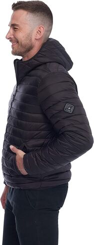 Alpine North Men’s Vegan Down Packable Puffer - Lightweight, Weather-Resistant Jacket with Hood For Men with Carry Bag in Kuwait