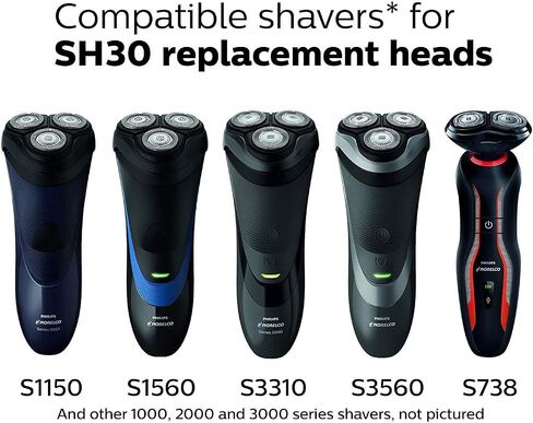 SH30 Replacement Head For Norelco Series 3000, Series 1000, Star Wars Shavers,ComfortCut blades,3 Shaving heads per packaging.（2 pack） in Saudi Arabia