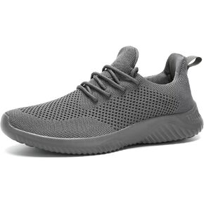 Mens Slip-on Tennis Shoes Walking Running Sneakers Lightweight Breathable Casual Soft Sole Mesh Work Gym Trainers