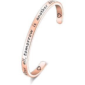 After All Tomorrow Is Another Day Cuff Bracelet Inspired By Gone With The Wind Scarlett Quote Jewelry Famous Movie Inspirational Quote in Saudi Arabia